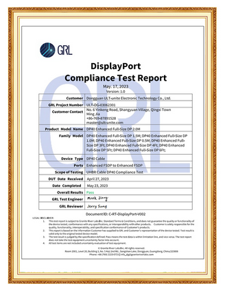 DP2.1 certification