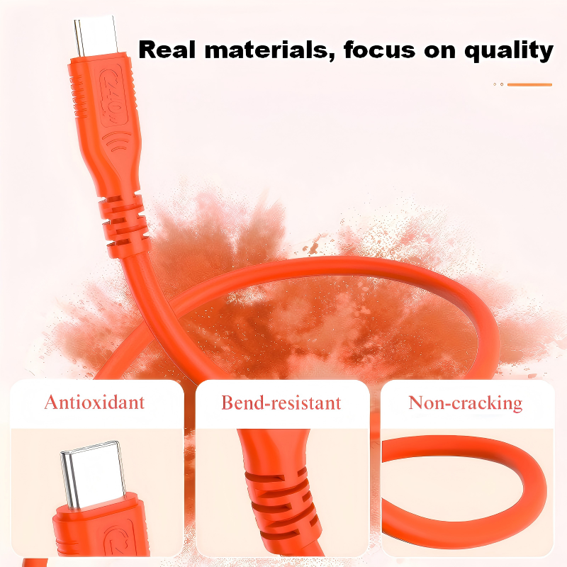 2-in-1 Type-C data cable PD240W TPE external soft cable - Image 3