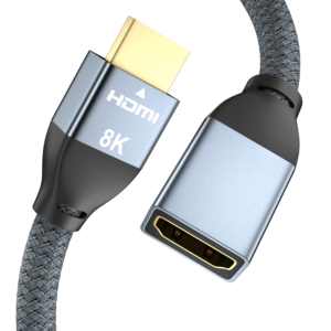HDMI 2.1 male to female extension cable (Blue)