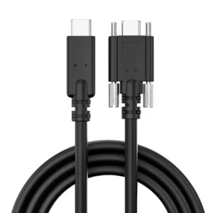 Dual Type-C USB 3.2 Data Cable with Screws, 20Gbps